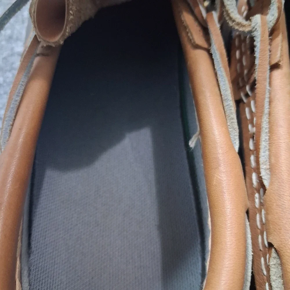 LL Bean Rubber Moc Bean Boots Brown Tan Leather Waterproof Shoes 175067 Womens 8